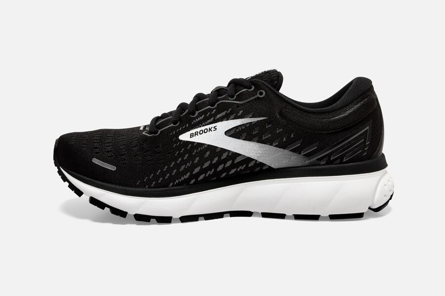 Brooks Ghost 13 Road Running Shoes Womens Black/White 168537-PCR